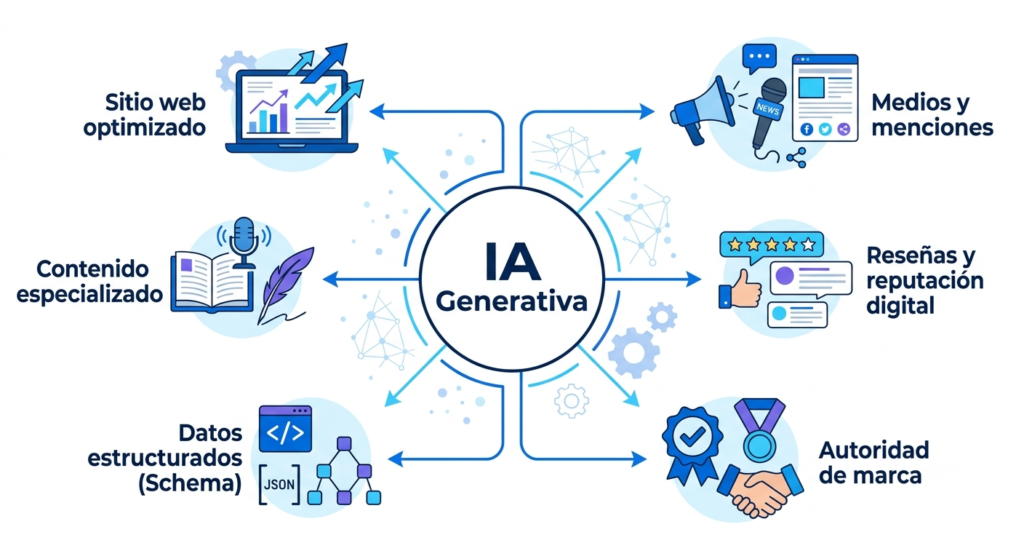 ¿Tu marca aparece cuando le preguntan a ChatGPT? Así funciona el GEO en Perú 3 ecosistema geo generative engine optimization